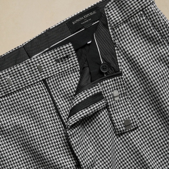 Banana Republic Men's TAILORED-FIT HOUNDSTOOTH SUIT TROUSER 31/30 NWT - Picture 3 of 8